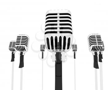 Mic Musical Showing Music Microphones Group Songs Or Singing