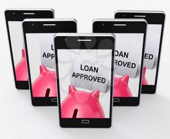 Loan Approved Piggy Bank Meaning Borrowing Authorised