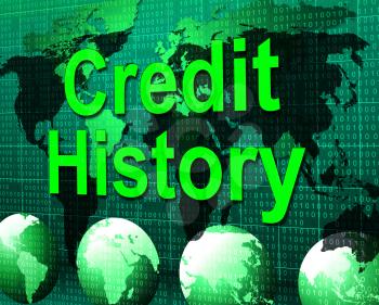 Credit History Showing Financial Report And Shopping