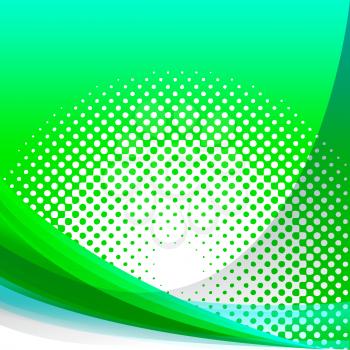 Dotted Green Wave Background Showing Dotted Pattern Or Abstract Design