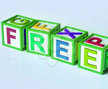 Free Blocks Meaning Complimentary And No Charge
