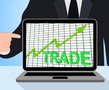 Trade Chart Graph Displaying Increasing Trade Or Trading