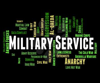 Military Service Showing Armed Forces And Text