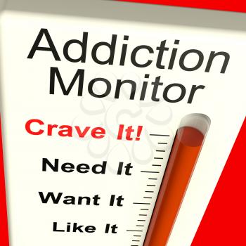 Addiction Monitor Shows Craving And Substance Abuses