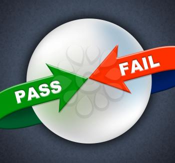 Pass Fail Arrows Meaning Approve Approval And Passing