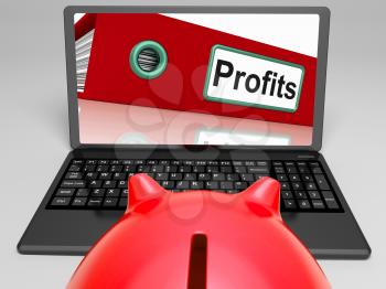 Profits Laptop Meaning Financial Earnings And Acquisition