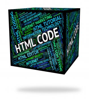 Html Code Representing Hypertext Markup Language And Program Coding