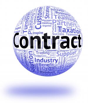 Contract Word Showing Words Agreements And Contracts