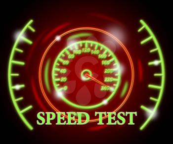 Speed Test Indicating Rush Fast And Quizzes