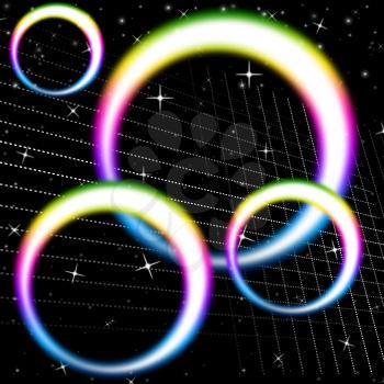Rainbow Circles Background Meaning Colorful Circular And Heavens
