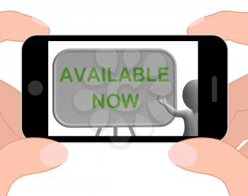 Available Now Phone Showing Availability And In Stock