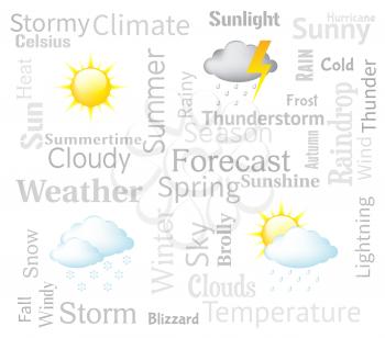 Weather Forecast Indicating Meteorological Conditions And Forecasts