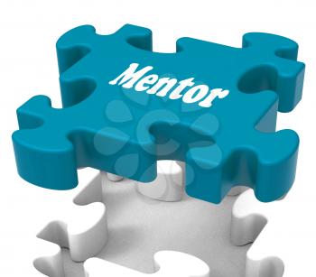 Mentor Puzzle Showing Knowledge Advice Mentoring And Mentors