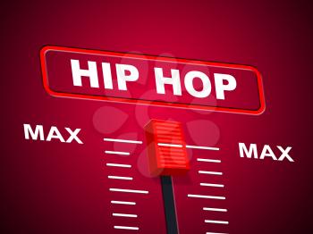 Hip Hop Music Indicating Sound Track And Equalizers