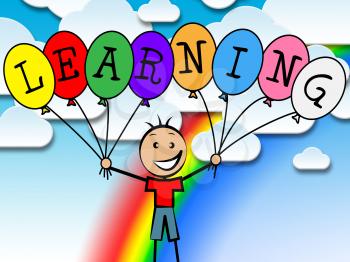 Learning Balloons Meaning Youngsters Child And Male