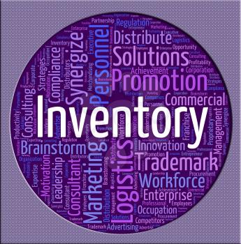 Inventory Word Indicating Product Storage And Wordcloud
