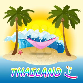 Thailand Holiday Indicating Summer Time And Asia