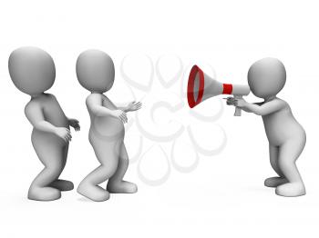 Megaphone Character Showing Motivation Leadership And Do It