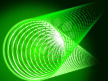 Green Coil Background Showing Shining And Tube
