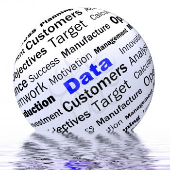 Data Sphere Definition Displaying Digital Information Or Database
