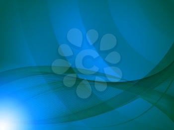 Wavy Turquoise Background Showing Digital Art Or Effect
