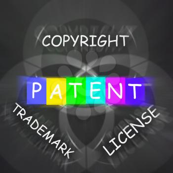 Patent Copyright License and Trademark Displaying Intellectual Property
