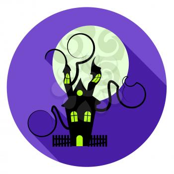 Halloween House Icon Meaning Residential Houses And Residence