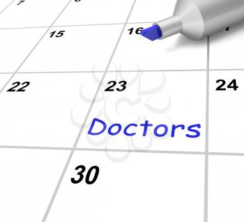 Doctors Calendar Meaning Medical Checkup And Health Advice