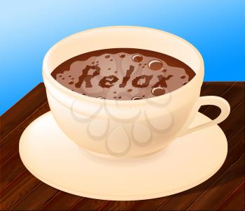 Coffee Relax Representing Relaxing Beverage And Relief