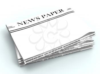 Blank Newspaper With Copyspace Showing News Media Headline Space