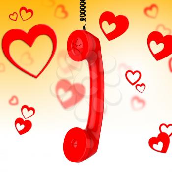 Romantic Call Showing Chat Communicating And Discussion