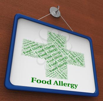 Food Allergy Showing Allergic Reaction And Disease