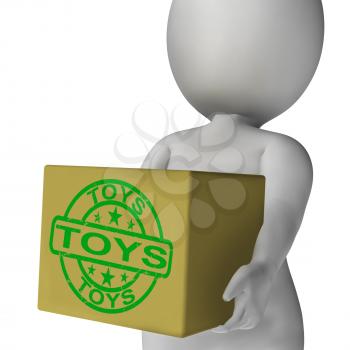 Toys Box Meaning Shopping And Buying For Children Or Kids