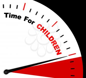 Time For Children Message Showing Playtime Or Getting Pregnant