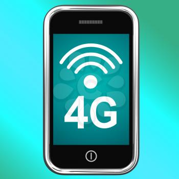 4g Internet Connected On Mobile Smartphone