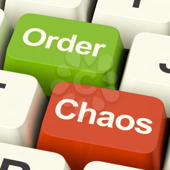 Order Or Chaos Keys Shows Either Organized Or Unorganized