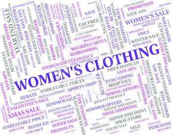 Women's Clothing Representing Pants Garments And Apparel