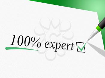 Hundred Percent Expert Representing Experts Trained And Absolute