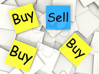 Buy Sell Post-It Notes Meaning Sellers And Consumers