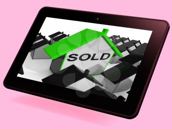 Sold House Tablet Showing Purchase Or Auction Of Home