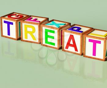 Treat Blocks Meaning Special Occurrence Or Gift