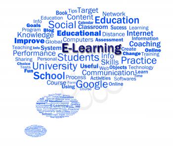 ELearning Word Showing Web Learning Or Internet Studying