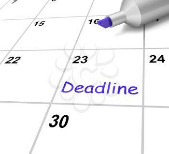 Deadline Calendar Meaning Target And Due Date