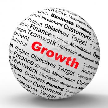 Growth Sphere Definition Showing Business Progress Development Or Improvement