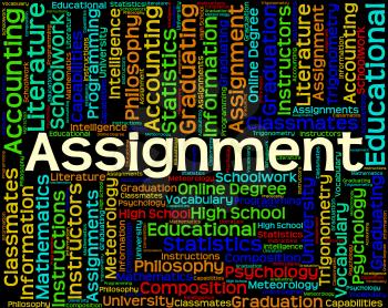Assignment Word Meaning School Work And Homework