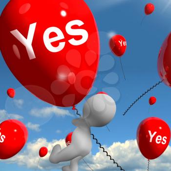 Yes Balloons Meaning Certainty and Affirmative Approval