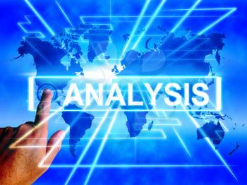 Analysis Map Displaying Internet or Worldwide Data Analyzing