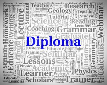 Diploma Word Indicating Degrees Certificates And Certification