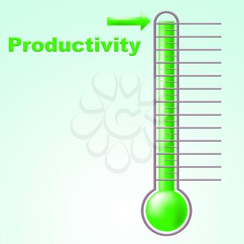 Thermometer Productivity Meaning Efficiency Mercury And Centigrade