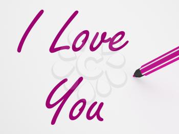 I Love You On Whiteboard Showing Dating Loving And Romance